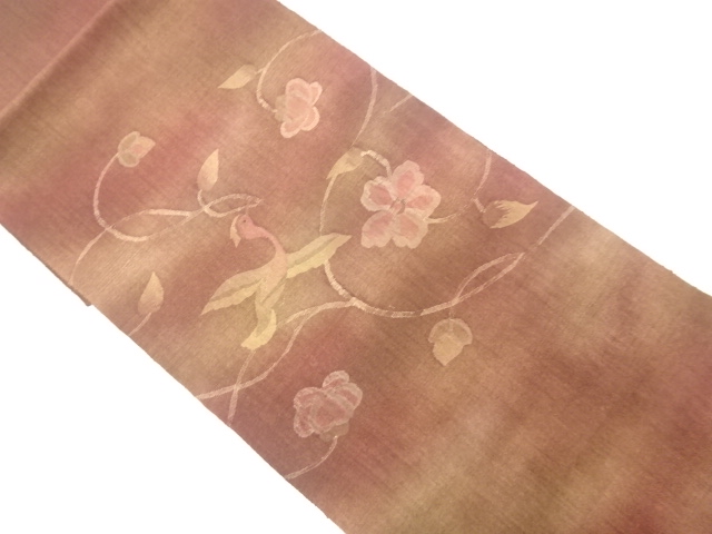JAPANESE FUKURO OBI / WOVEN BIRD